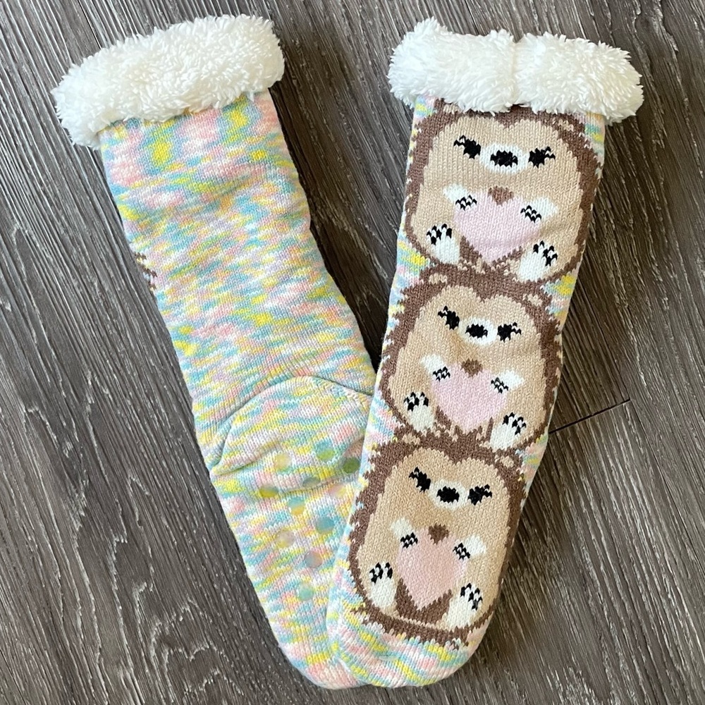 Colorful Non-Slip Hedgehog Fluffy Thermal Socks